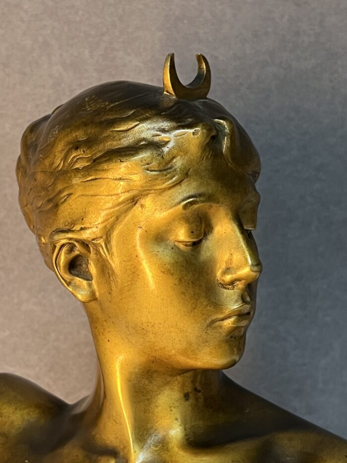 Alexandre Falguière (1831-1900) sculpture en bronze de Diane, Antiquités et brocante