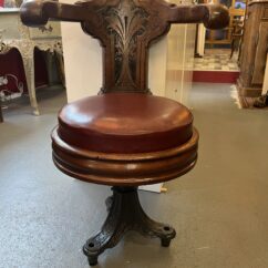 Rare fauteuil pivotant ancien de Paquebot, Le France, Le Normandie