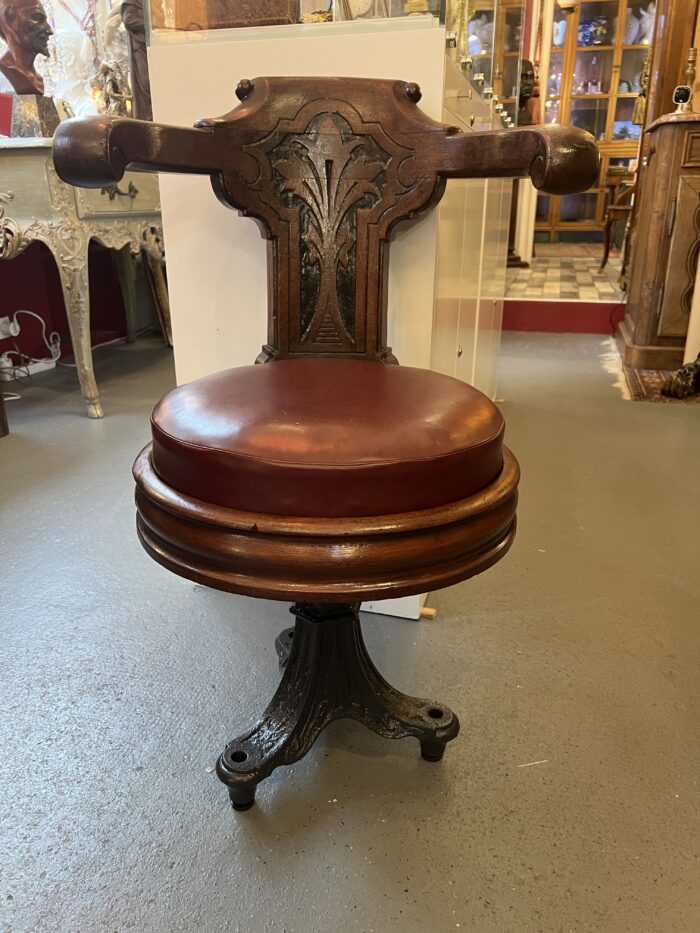 Rare fauteuil pivotant ancien de Paquebot, Le France, Le Normandie