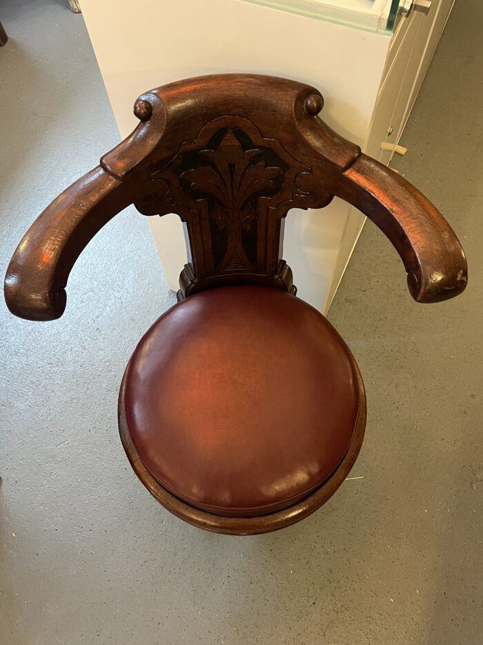 Rare fauteuil pivotant ancien de Paquebot, Le France, Le Normandie