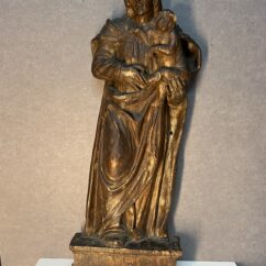 Belle sculpture ancienne de la fin du 18e, Dieux le père et Jésus