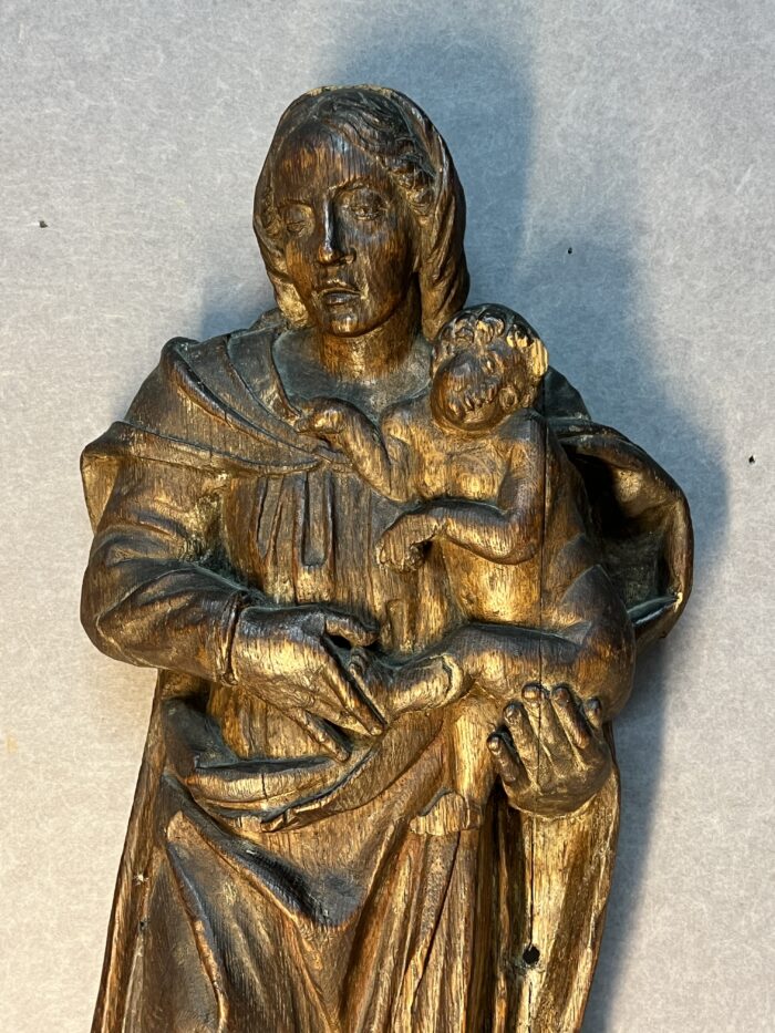 Belle sculpture ancienne de la fin du 18e, Dieux le père et Jésus