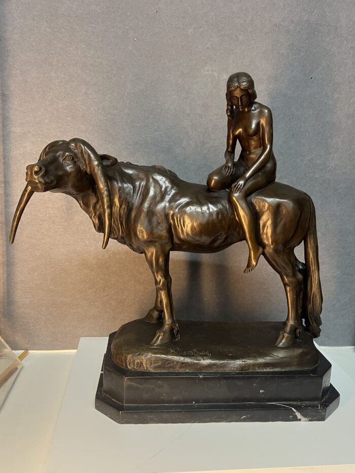 Hermann Haase-Ilsenburg (1869-1960), l'enlèvement d'Europe, sculpture bronze