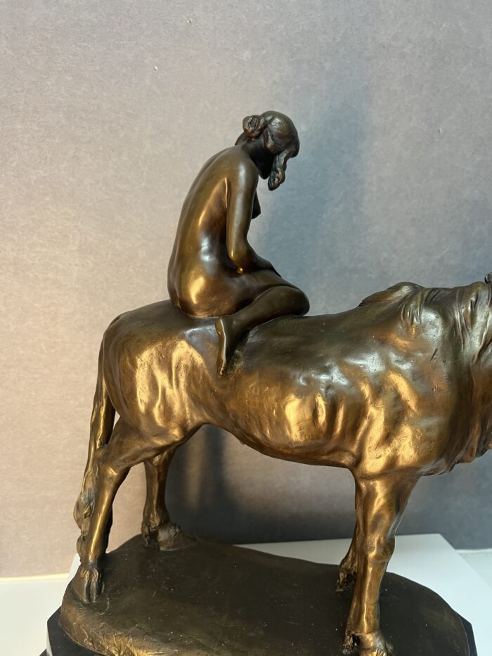 Hermann Haase-Ilsenburg (1869-1960), l'enlèvement d'Europe, sculpture bronze