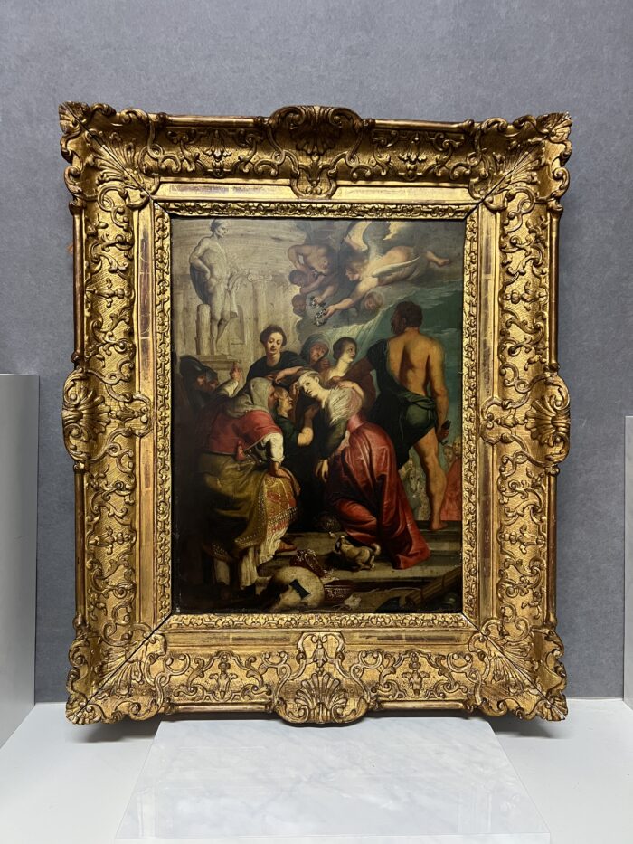 Ecole Flamande du XVIIe siècle, huile sur cuivre, suiveur de Rubens