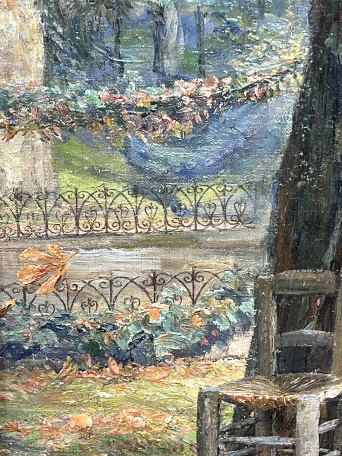 Paul Schaan (1857-1924) : La Fontaine Médicis au Jardin du Luxembourg. Huile sur toile