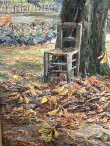 Paul Schaan (1857-1924) : La Fontaine Médicis au Jardin du Luxembourg. Huile sur toile
