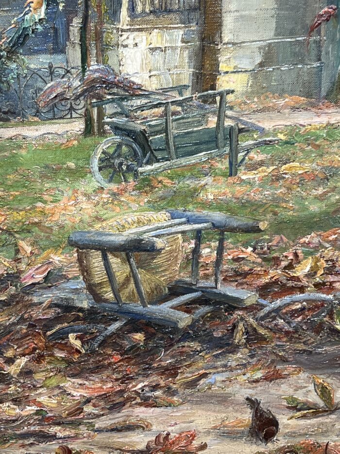 Paul Schaan (1857-1924) : La Fontaine Médicis au Jardin du Luxembourg. Huile sur toile