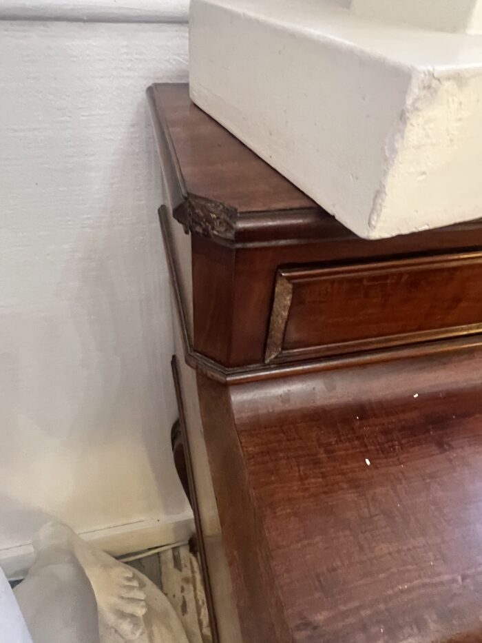 Petit Bureau secrétaire Napoléon III en Acajou, 19ème Siècle