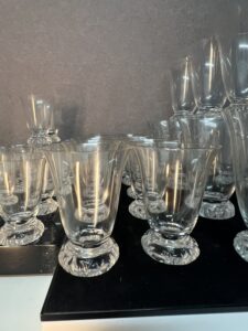 Service de verres en cristal de DAUM, modèle KIM, de 55 pièces