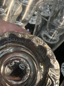 Service de verres en cristal de DAUM, modèle KIM, de 55 pièces
