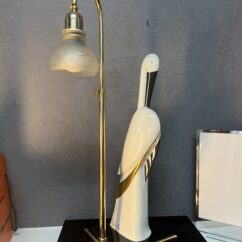 Belle lampe en porcelaine Italienne de Florence, de Campostrini & Trallori