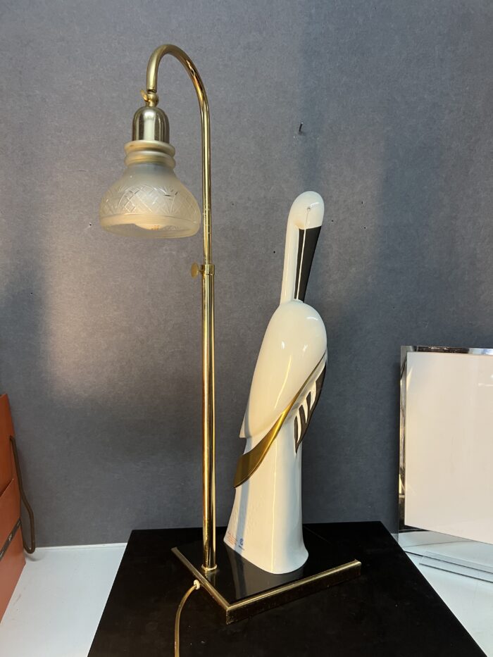 Belle lampe en porcelaine Italienne de Florence, de Campostrini & Trallori