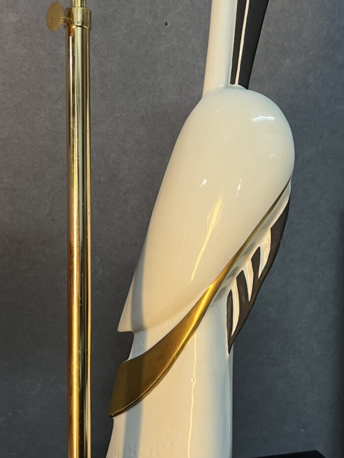 Belle lampe en porcelaine Italienne de Florence, de Campostrini & Trallori
