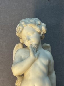 Sculpture en marbre de Adolfo Sipriani, Cupidon, 59 cm, signé, début XXe