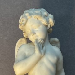 Sculpture en marbre de Adolfo Sipriani, Cupidon, 59 cm, signé, début XXe