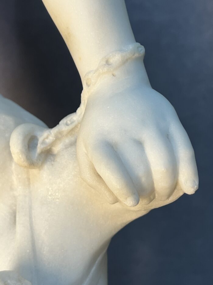 Sculpture en marbre de Adolfo Sipriani, Cupidon, 59 cm, signé, début XXe – Image 10