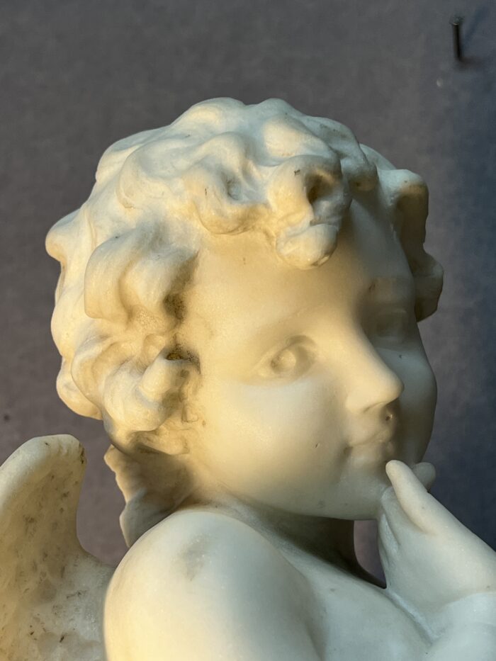 Sculpture en marbre de Adolfo Sipriani, Cupidon, 59 cm, signé, début XXe – Image 16