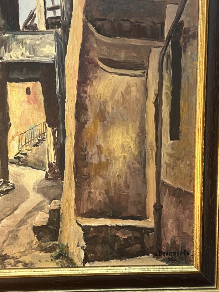 Tableau signé G. Bournonville et daté 1958, huile sur toile