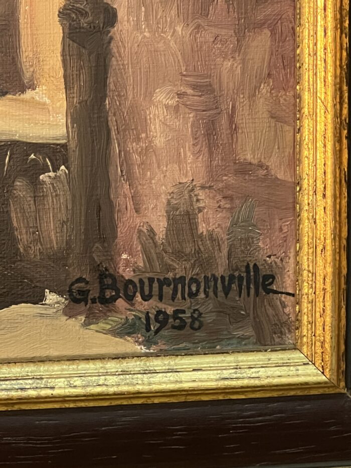 Tableau signé G. Bournonville et daté 1958, huile sur toile
