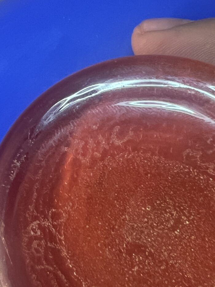 Eric Lindgren cache pot en verre soufflé 1990 vintage glasswork