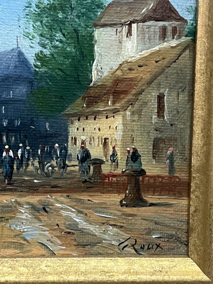 Huile sur toile de Gérard Roux né en 1946, représentant le port de Honfleur. Une œuvre marine authentique au charme intemporel, signée de l'artiste.