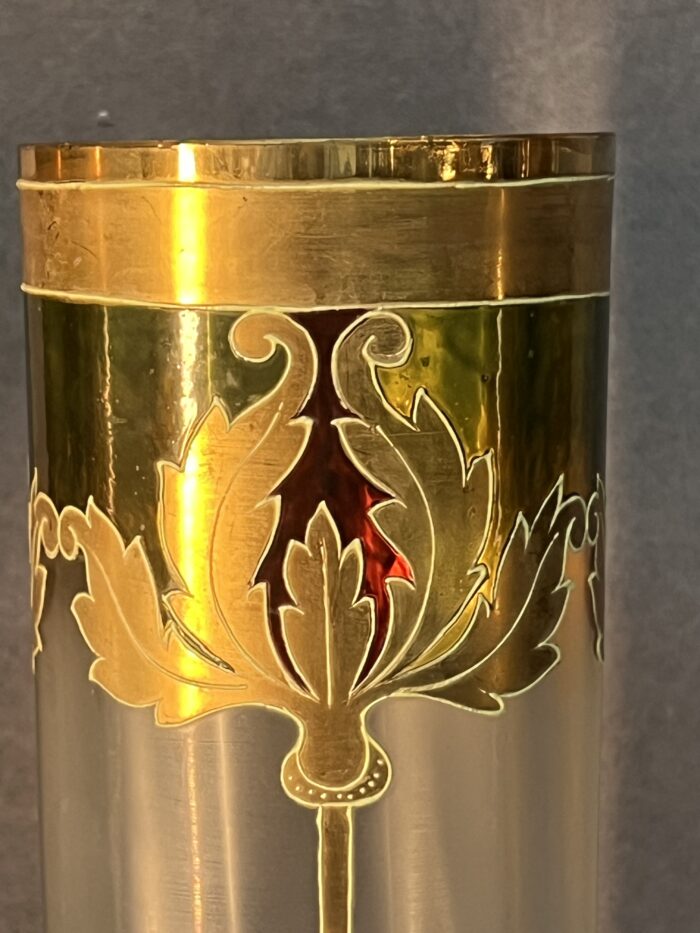 Paire de vases émaillés art nouveau, Montjoye Saint Denis pour Legras, vers 1900