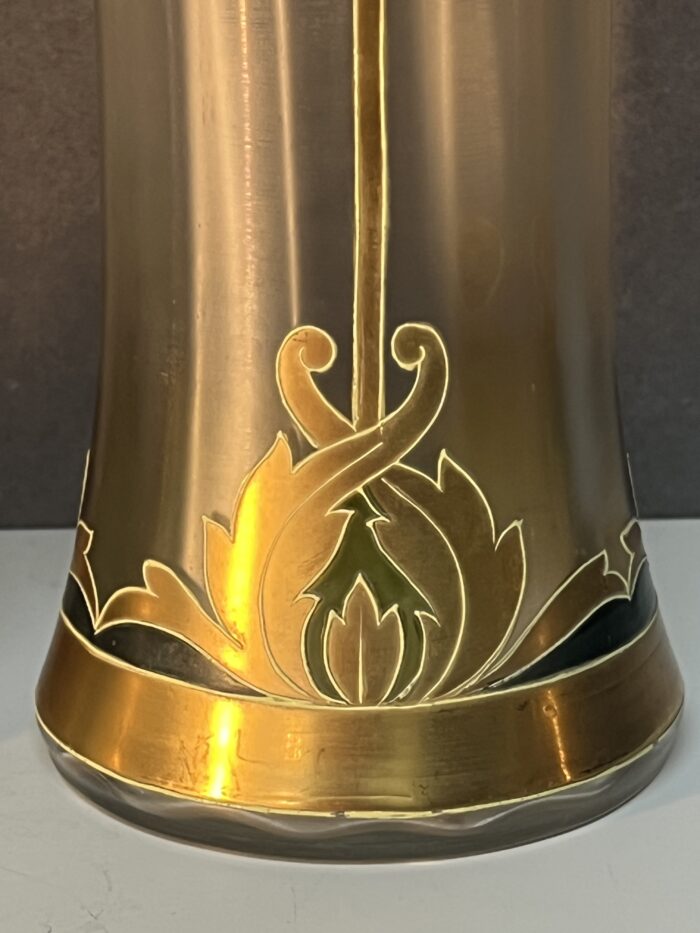 Paire de vases émaillés art nouveau, Montjoye Saint Denis pour Legras, vers 1900