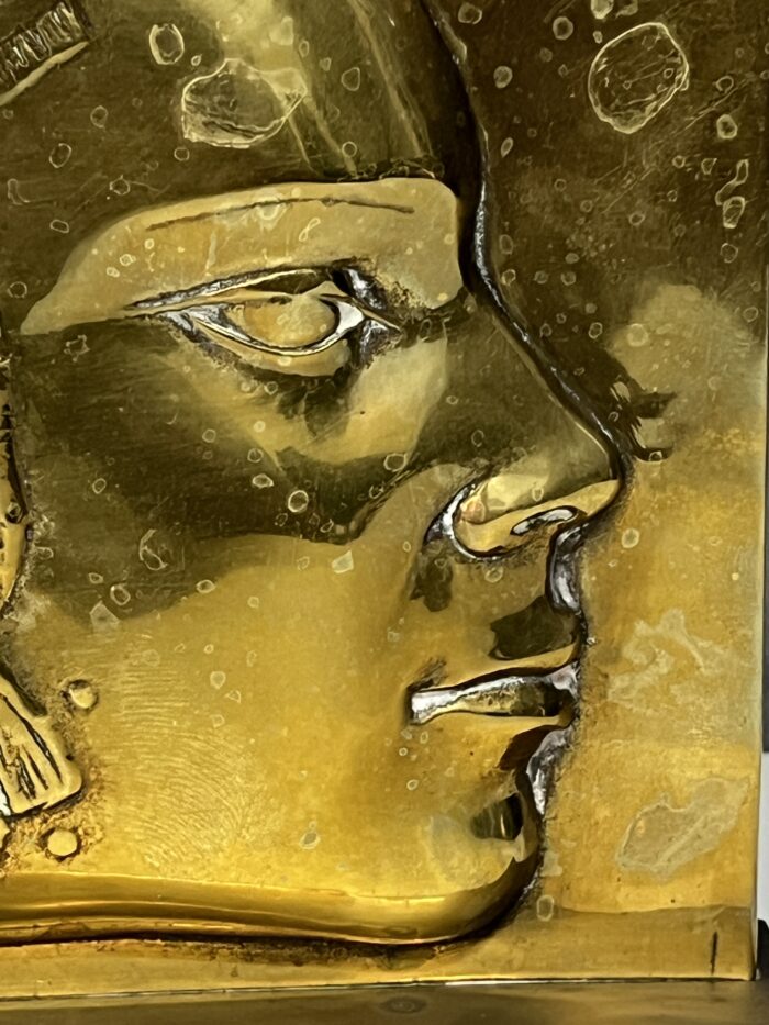 Pierre-Yves TRÉMOIS (1921-2020). "Profil", 1988. Sculpture en bronze doré, signée et numérotée 495/1250