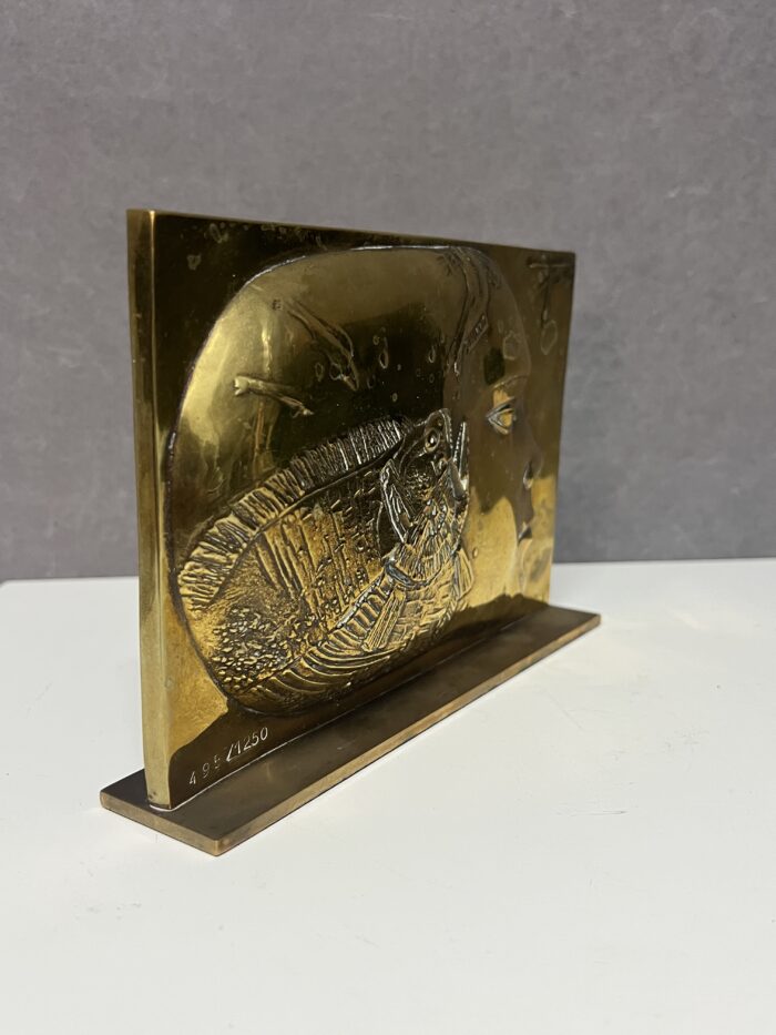 Pierre-Yves TRÉMOIS (1921-2020). "Profil", 1988. Sculpture en bronze doré, signée et numérotée 495/1250