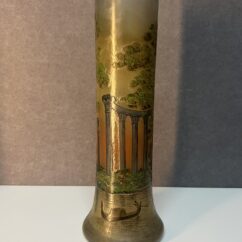 Eugène Michel (1848-1904 ), vase en verre multicouche dégagé à l'acide d'un décor lacustre à la vénitienne, vers 1900