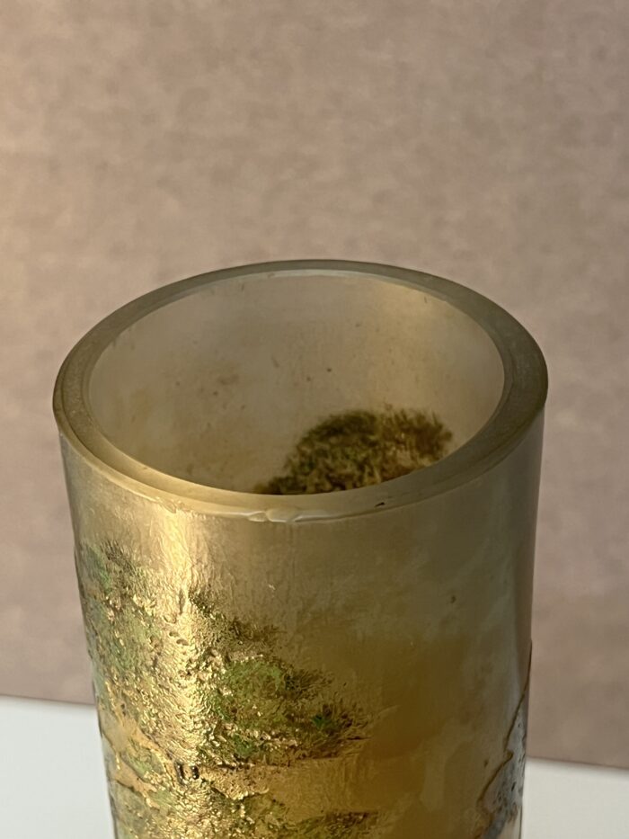 Eugène Michel (1848-1904 ), vase en verre multicouche dégagé à l'acide d'un décor lacustre à la vénitienne, vers 1900