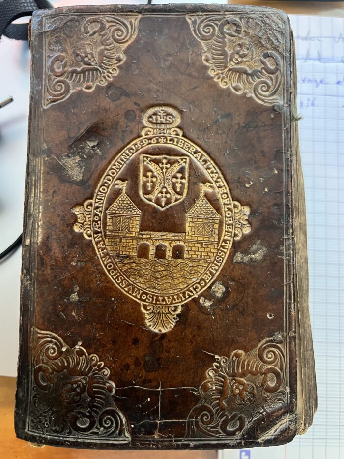 Livre relié cuir, Calligraphia Oratoria Linguae Graecae – Johannes Posselius (1584)