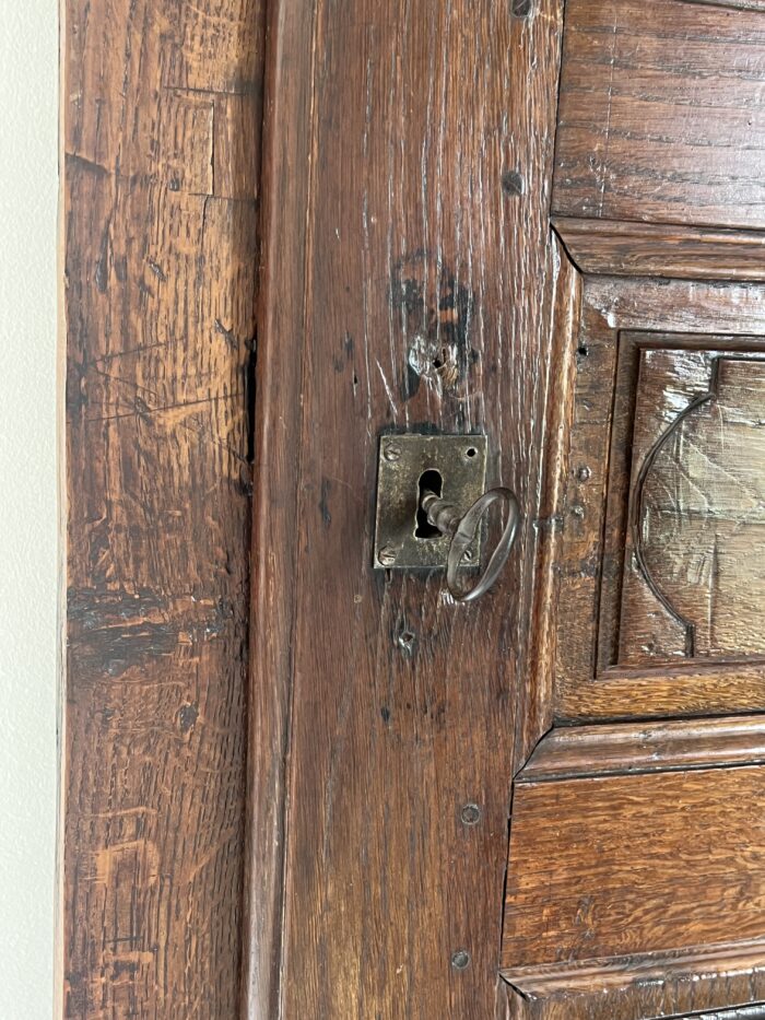 Bel ensemble de portes de placard en chêne massif du XIXe siècle