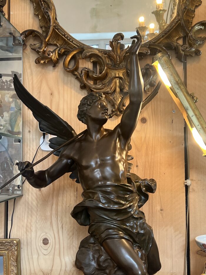 Impressionnante sculpture allégorique en bronze à patine chocolat, signée Émile-Louis Picault (1833-1915)